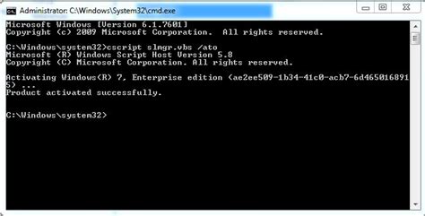 How to activate windows 7 using command prompt